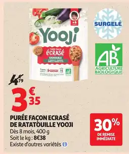 Auchan YOOJI Purée façon ecrasé de ratatouille offre