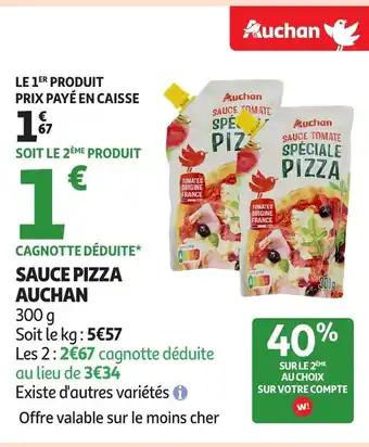 Auchan AUCHAN Sauce pizza offre