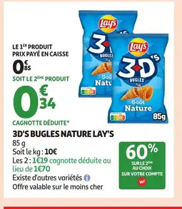 Auchan LAY'S 3D'S Bugles nature offre