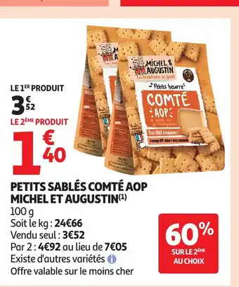 Auchan MICHEL ET AUGUSTIN Petits sablés comté aop offre