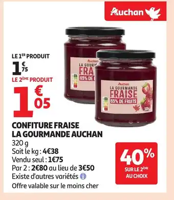 Auchan AUCHAN Confiture fraise la gourmande offre