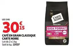 Auchan CARTE NOIRE Café en grain classique offre