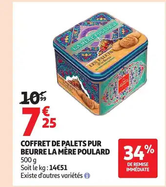 Auchan LA MÈRE POULARD Coffret de palets pur beurre offre