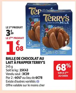 Auchan TERRY'S Balle de chocolat au lait à frapper offre