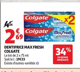 Auchan COLGATE Dentifrice fresh offre