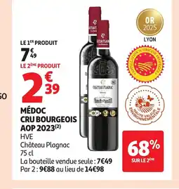 Auchan Médoc cru bourgeois aop 2023 offre