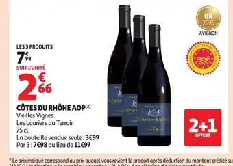 Auchan Côtes du rhône aop offre