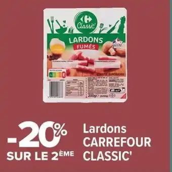 Carrefour Lardons carrefour classic offre