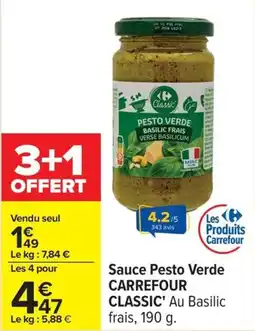 Carrefour Sauce pesto verde carrefour classic offre