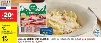 Carrefour Lardons carrefour classic offre