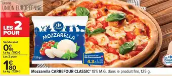 Carrefour Mozzarella carrefour classic offre