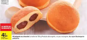Carrefour 10 beignets au chocolat offre