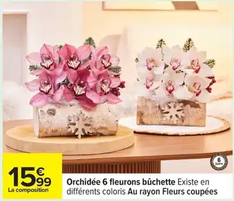 Carrefour Orchidée 6 fleurons bûchette offre