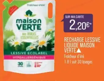 Match Recharge Lessive Liquide Maison Verte offre
