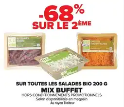 Carrefour SUR TOUTES LES SALADES BIO 200 G MIX BUFFET offre