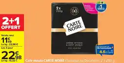 Carrefour Café moulu carte noire offre