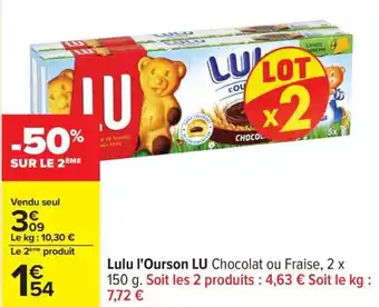 Carrefour Lulu l'ourson lu offre