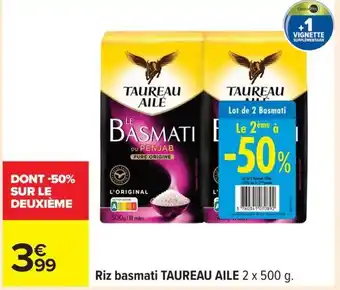 Carrefour Riz basmati taureau aile offre