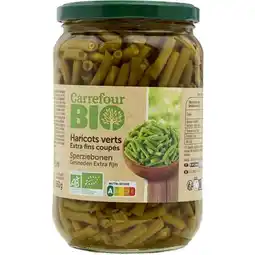 Carrefour Carrefour bio haricots verts extra-fins coupés offre