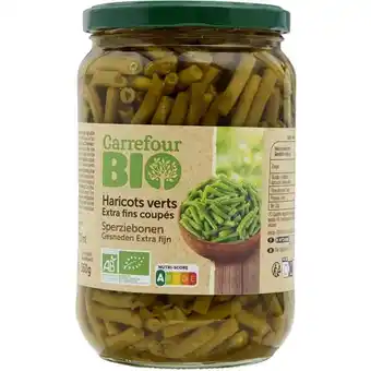 Carrefour Carrefour bio haricots verts extra-fins coupés offre