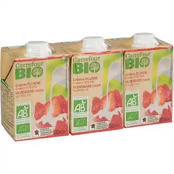 Carrefour Carrefour bio crème fluide entière offre