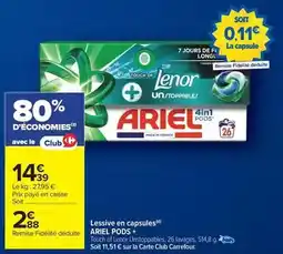 Carrefour Drive Ariel - lessive en capsules offre