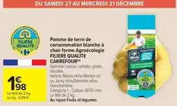 Carrefour Drive Carrefour - pomme de terre de consommation blanche à chair ferme agroécologie filiere qualite offre