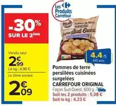 Carrefour Drive Carrefour - original pommes de terre persillées cuisinées surgelées offre