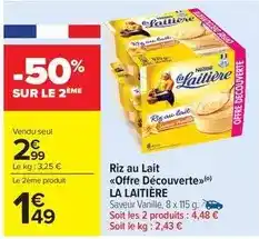 Carrefour Drive La laitière - riz au lait offre découverte offre