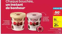 Carrefour Drive Framboises envirées de chocolat blanc de rôtir offre