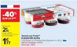 Carrefour Drive Aldes - yaourts aux fruits offre