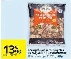 Carrefour Drive Francaise - escargots préparés surgelés offre