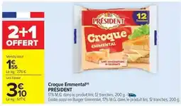 Carrefour Drive Président - croque emmental offre