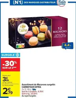 Carrefour Drive Carrefour - assortiment de macarons surgelés extra offre