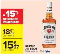 Carrefour Drive Jim beam - bourbon offre