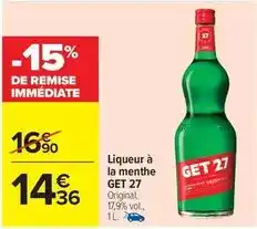 Carrefour Drive Get - liqueur à la menthe offre