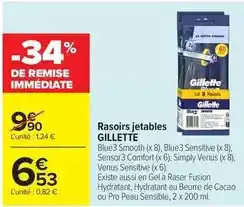 Carrefour Drive Gillette - rasoirs jetables offre