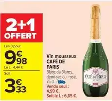 Carrefour Drive Vin mousseux offre