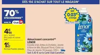 Carrefour Drive Lenor - adoucissant concentré offre