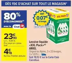 Carrefour Drive Ariel - lessive liquide offre