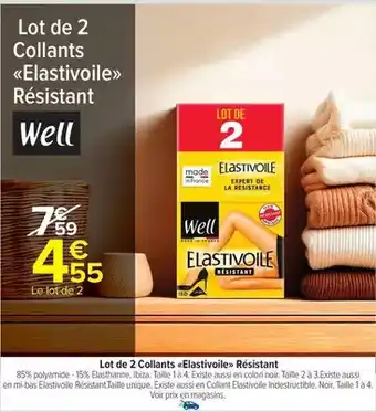 Carrefour Drive Well - lot de 2 collants elastivoile offre