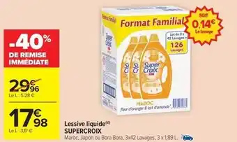 Carrefour Drive Super croix - lessive liquide offre