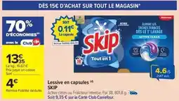 Carrefour Drive Skip - lessive en capsules offre