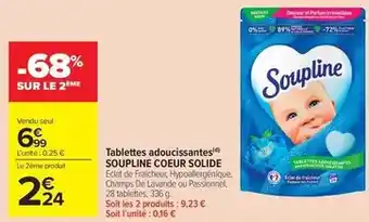 Carrefour Drive Soupline - tablettes adoucissantes offre