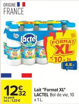 Carrefour Lactel - lait format xl offre