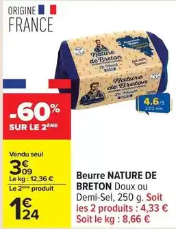 Carrefour Dove - beurre offre