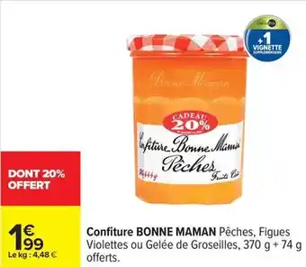 Carrefour Bonne maman - confiture offre