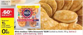 Carrefour Blini - billini moelleux offre découverte offre