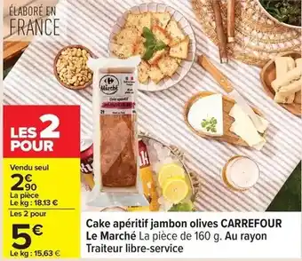 Carrefour Carrefour - cake aperitif jambon olives offre