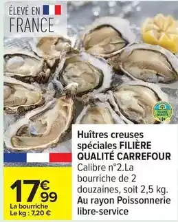 Carrefour Carrefour - huîtres creuses spéciales filière qualité offre